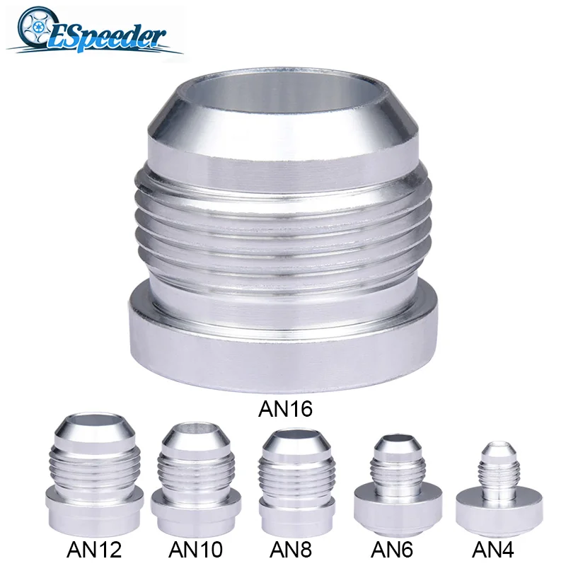 

ESPEEDER AN10 AN 10 Male Aluminum Weld On Fitting Round Base