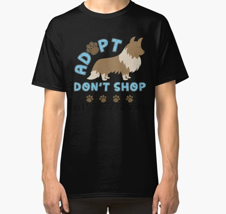 Мужская футболка ADOPT DONT SHOP Милая Классическая с принтом Футболки|Мужские