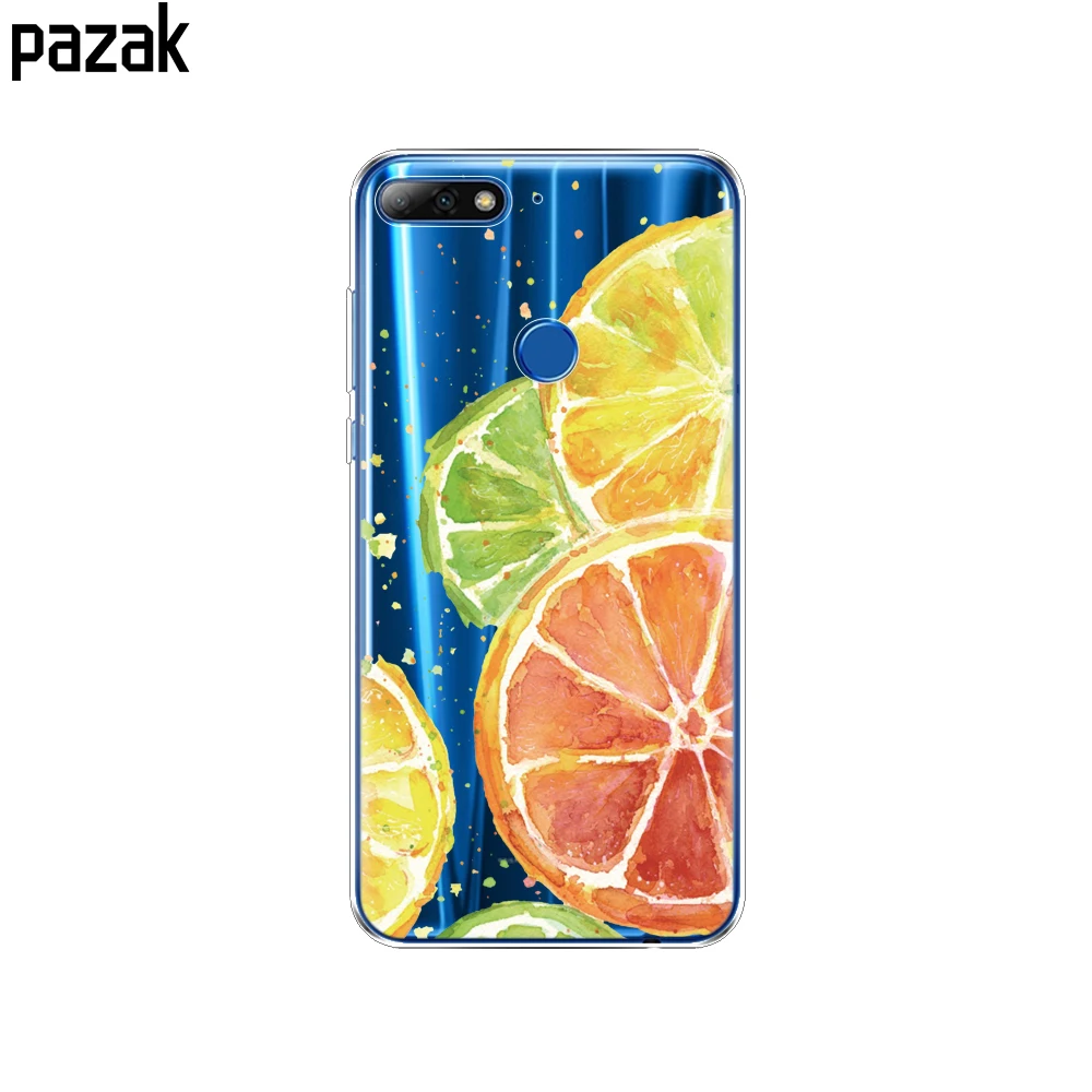 Силиконовый чехол для huawei Y7 2018 мягкая задняя крышка из ТПУ Prime телефона 360