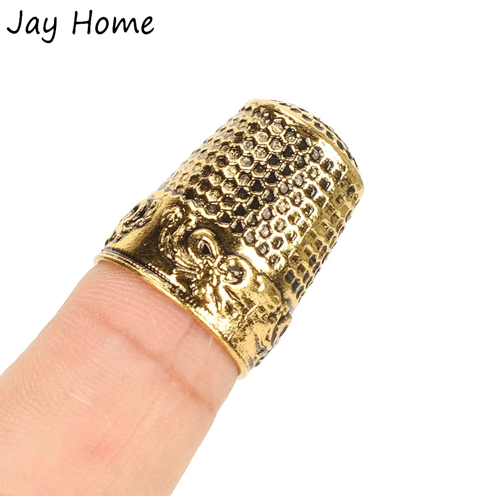 1PC Vintage Sewing Thimble Stainless Steel Tailor Finger Protector Quilting Shield Ring Craft | Дом и сад
