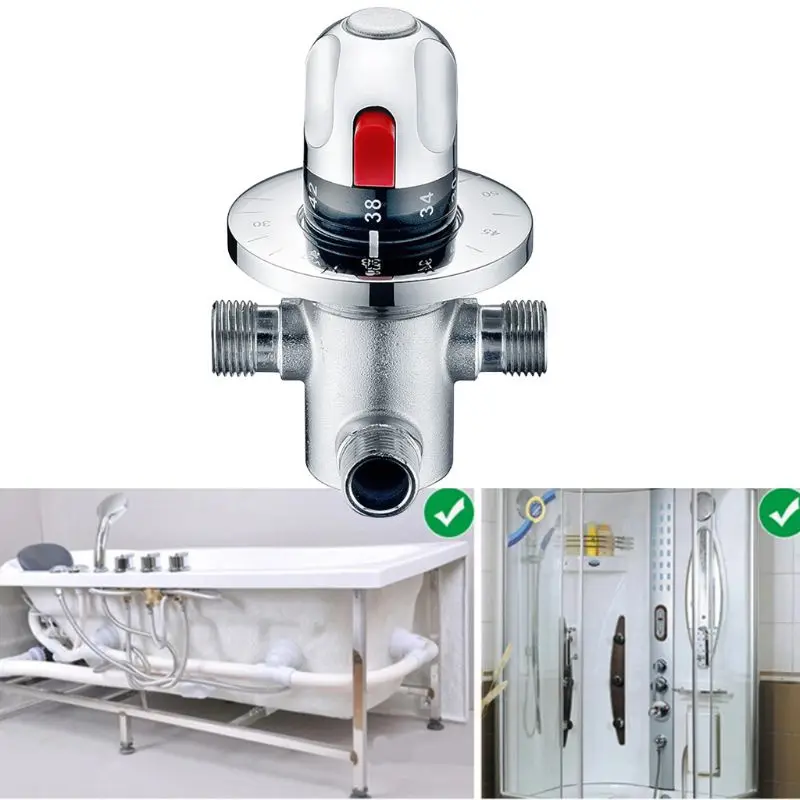 

Brass Thermostatic Mixer Valve Water Temperature Control Valve for Bath Shower Dropshipping