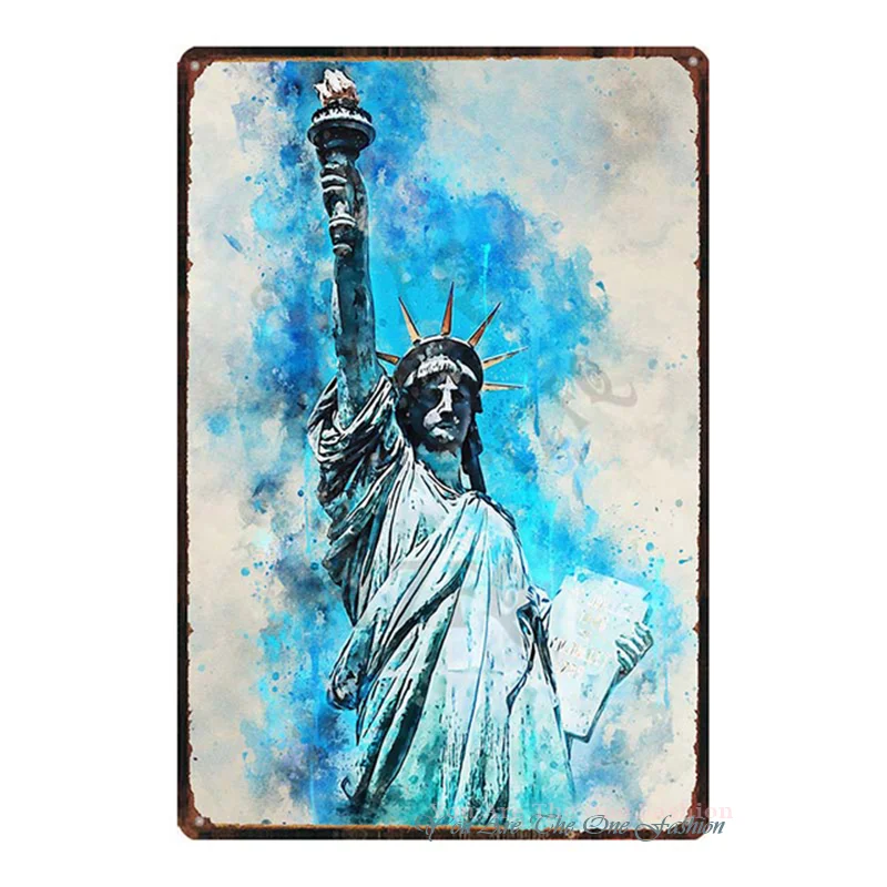 

City Metal Tin Signs Plate Wall Decor Roma Metal-Signs Painting Poster Gift Wall Plaque Metal Signs Art Club Pub