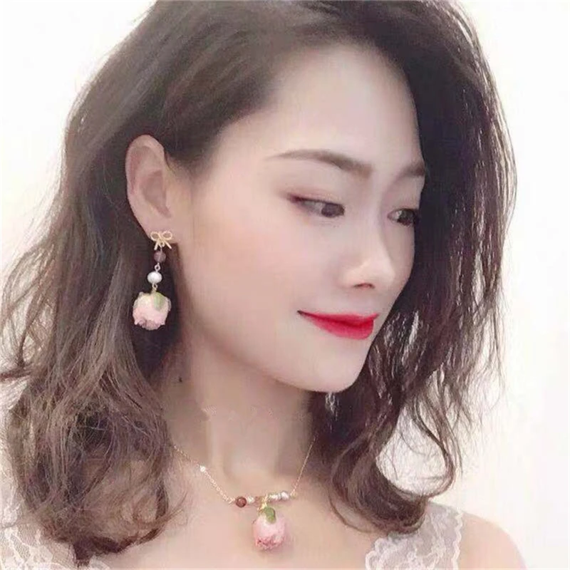 customized earings fringe earrings womens in jewelry for girls Vintage rose handmade |
