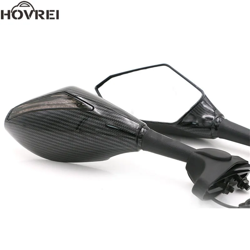 Мотоцикл синий светодиод поворотные зеркала индикаторы боковые заднего вида для