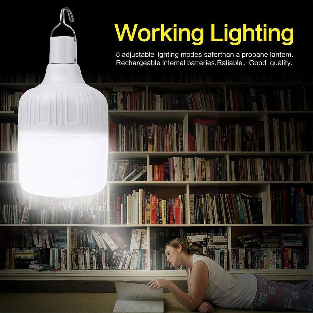 

USB LED Solar Light Outdoors Solar Lamp Lantern Led for Camping Portable Fishing Light Waterproof Sunlight Emergency