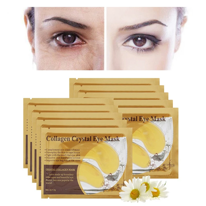 

24K Gold Collagen Eye Mask Eye Patches Anti Dark Circles Eye Bag Anti-Aging Wrinkle Firming Moisturizing Skin Care 10PCS=5 Pair