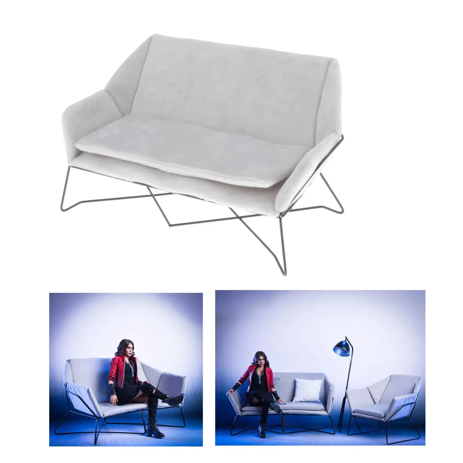 

1:6 Doll House Sofa Pretend Play Life Scene Accessory for 12" Action Figures