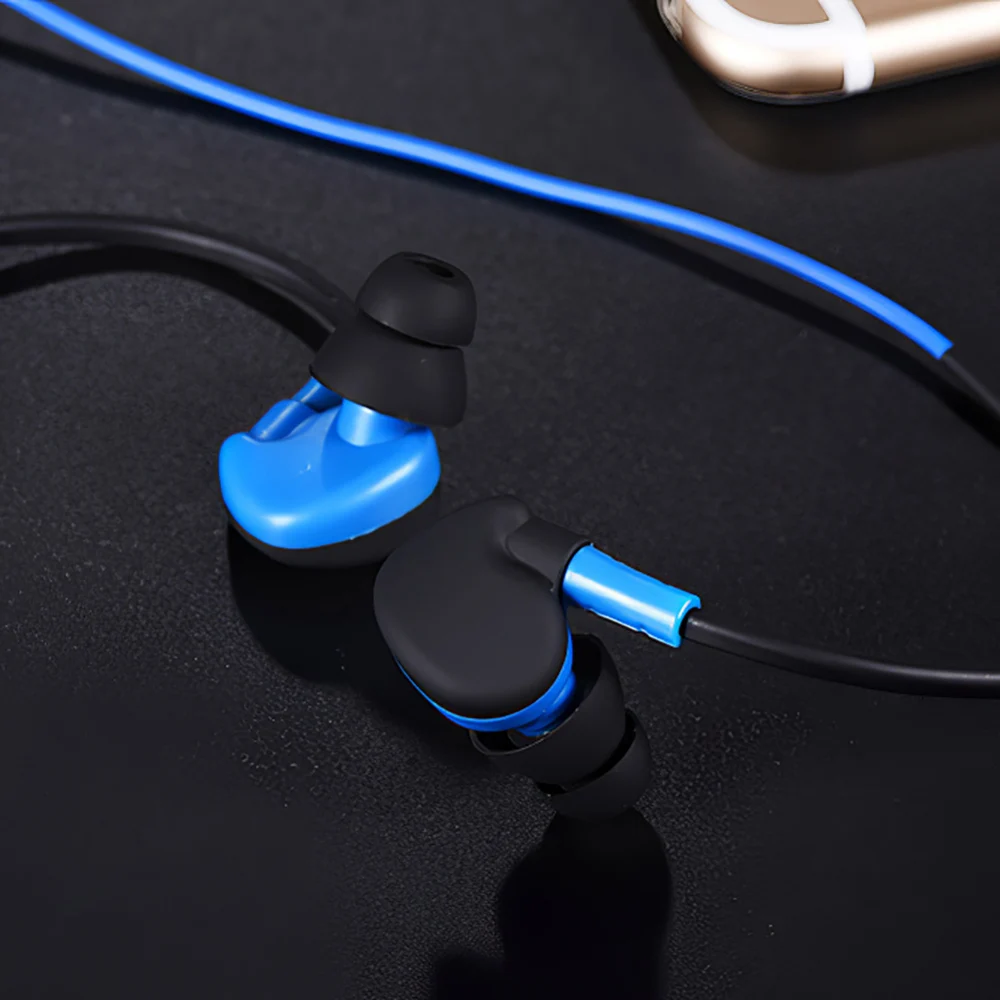 Подвесные спортивные наушники проводные вкладыши сабвуфер сотовый телефон