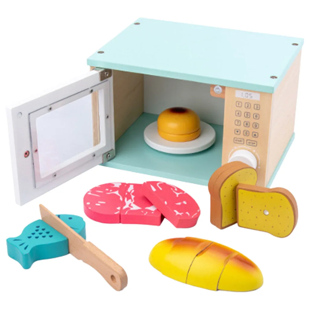 

Microwave Toys Simulation Toddlers Learning Preschool Kitchen Toys Appliance Birthday Gift