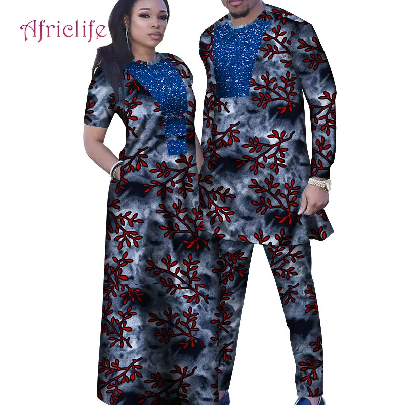 Африканские платья для пары высокое качество базиновая ткань женское длинное