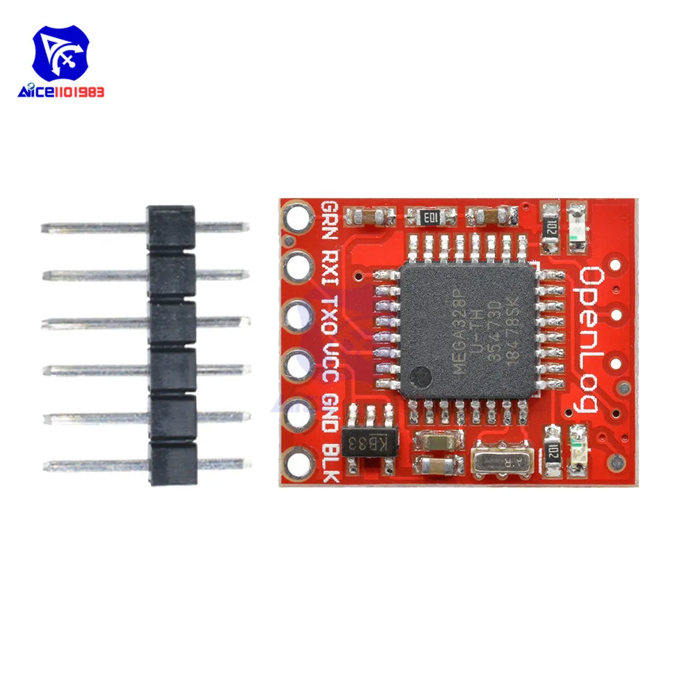 Diymor Openlog серийный регистратор данных с открытым исходным кодом ATmega328 модуль SPI Pin 16 МГц 64 г для Arduino Поддержка Micro SD