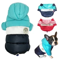 dog pet clothes for small and big dogswinter waterproof and warm hooded jumpsuitfrench bulldog puppy pet clothing jacket coat