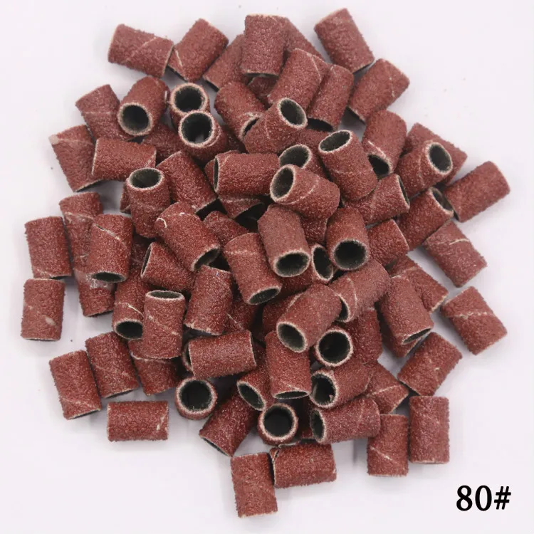 80 Mesh 100 шт.#80#120#180 Шлифовальные ленты для ногтей Резак для маникюрной машины шлифовальная лента для ногтей педикюрные ножницы для педикюра - Цвет: 80 Mesh