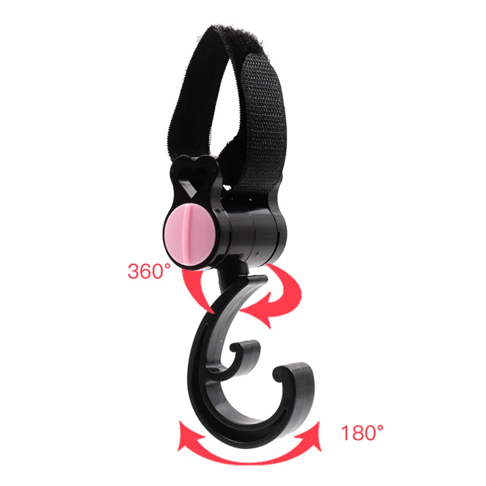 

2pcs Stroller Hook 360 Degrees Rotatable Stroller Hook Kids Baby Stroller Accessories Loadable 30kg