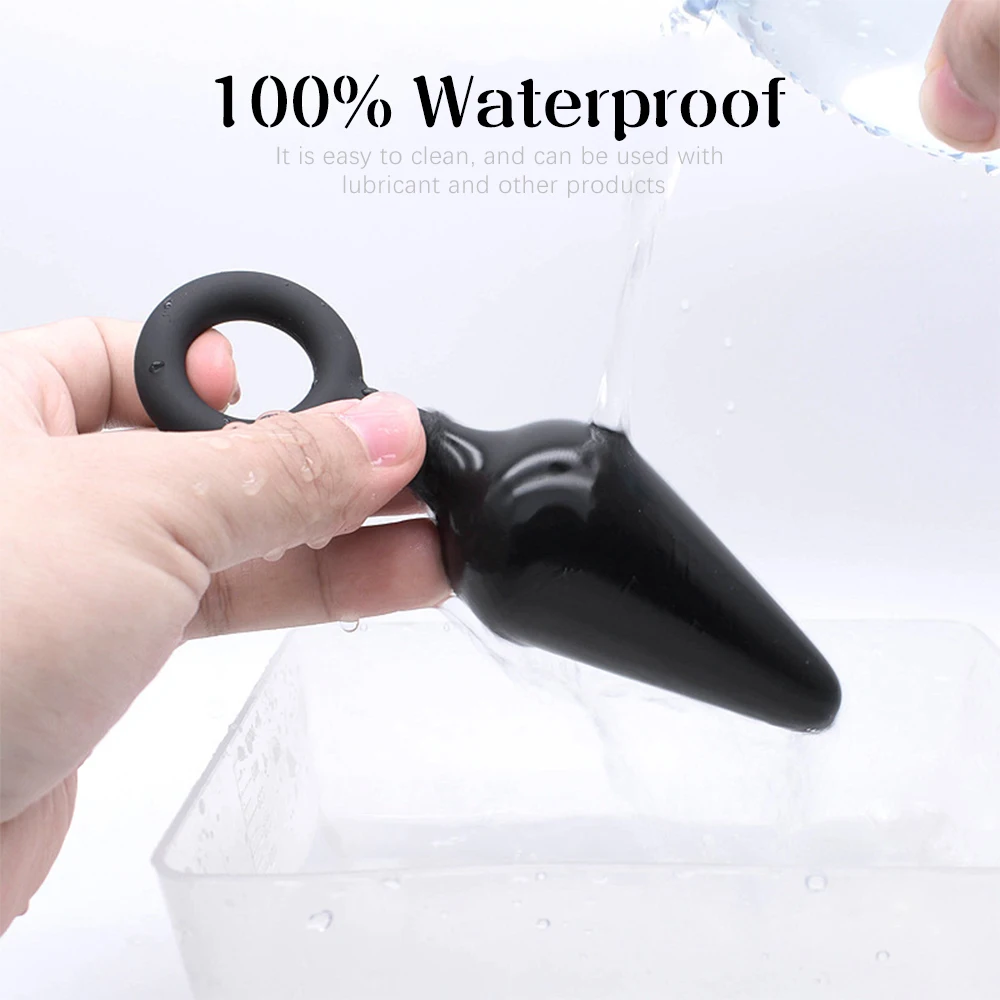 Анальная пробка с силиконовым кольцом для массажа простаты секс игра взрослых