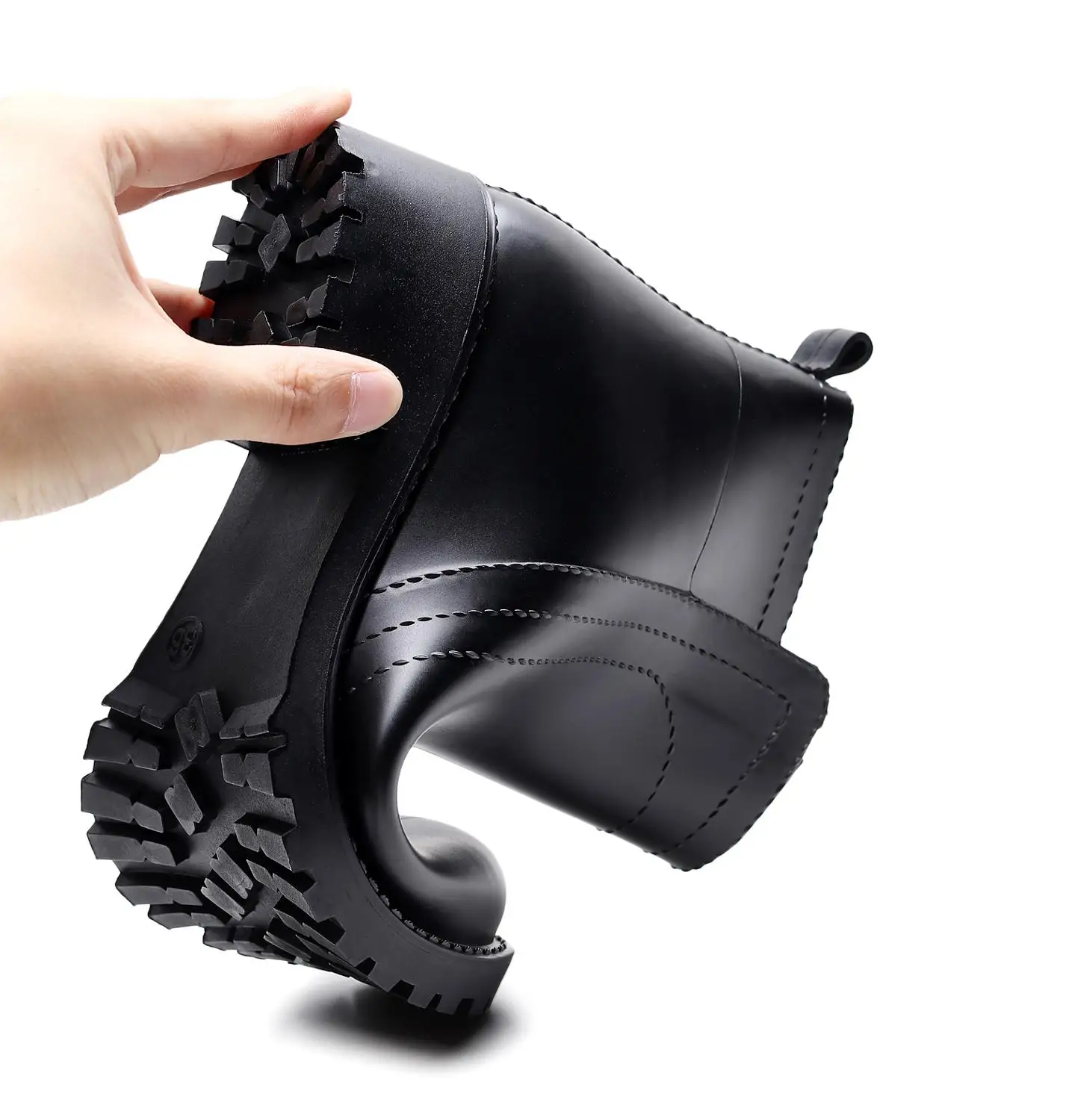 Сапоги женские резиновые простые водонепроницаемые ботинки для взрослых защита