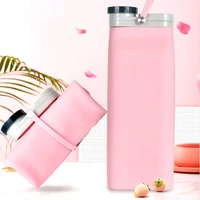 folding cups 600ml bpa free food grade water cup travel silicone portable outdoor coffee handcup foldable lightweight bottles