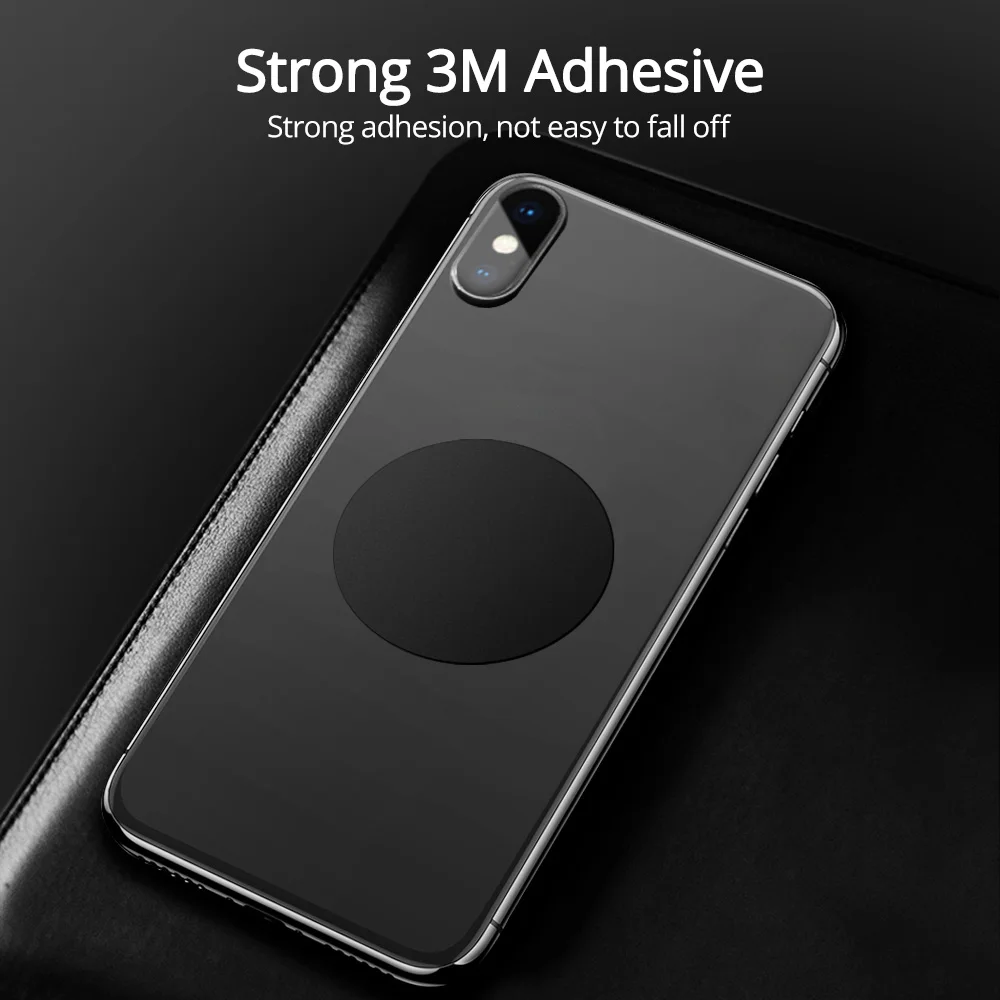 5pcs magnetic holder metal plate for car phone holder extra sticker magnet iron sheet in car desk magnetic stands accessories free global shipping