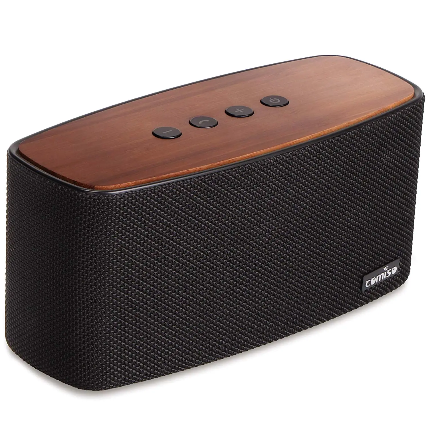 COMISO 30 Вт Bluetooth динамик s с супер басами, бамбуковый деревянный домашний динамик, встроенный микрофон Home66 ft Bluetooth диапазон