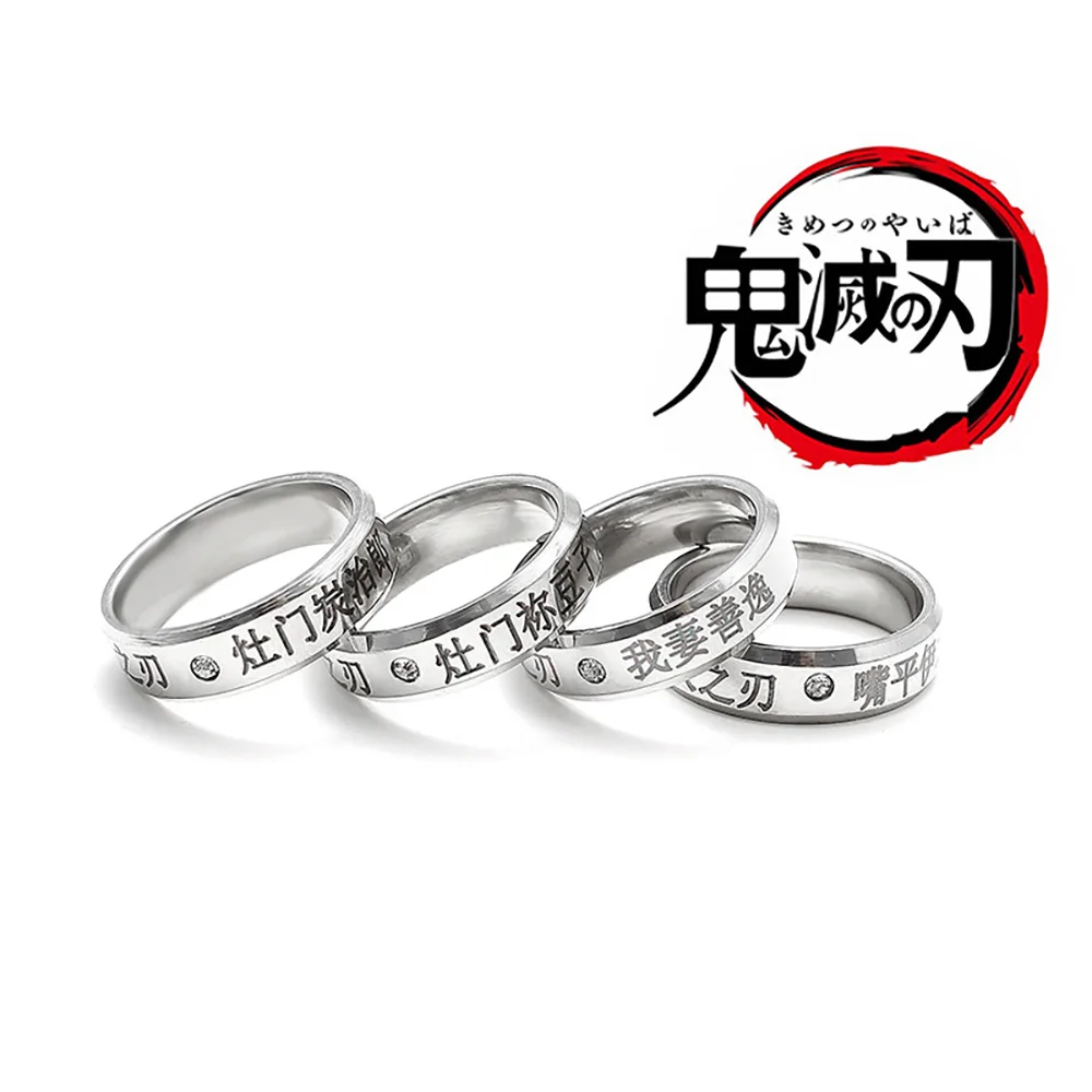 

Anime Demon Slayer Band Ring Kimetsu No Yaiba Kamado Tanjirou Kamado Nezuko Agatsuma Zenitsu Hashibira Inosuke Cosplay Rings