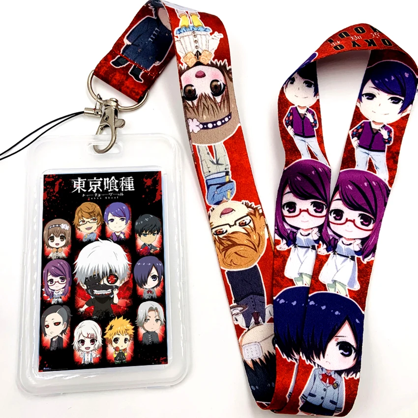 Брелок в стиле аниме Токийский Гуль ремешок на шею шнурки для ключей