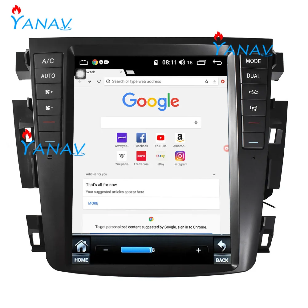 Автомобильный видеоплеер в стиле Tesla Android с GPS-Навигатором для Nissan teana 2003-2007