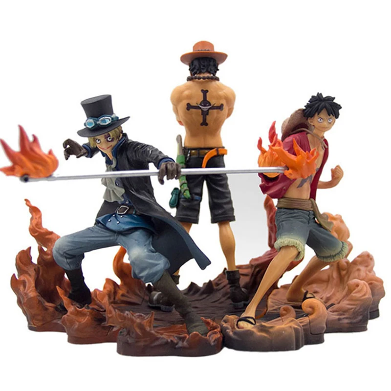 3 шт. цельная Обезьяна D Luffy Ace Sabo Three Brothers Dxf фигурка Модель ПВХ коллекционная