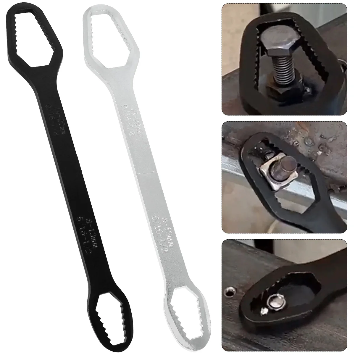 

Double-Head Universal Spanner Ratchet Wrench Key Set Screw Nuts Wrenches Repair Double-Headed Self-Tightening Hand Tools