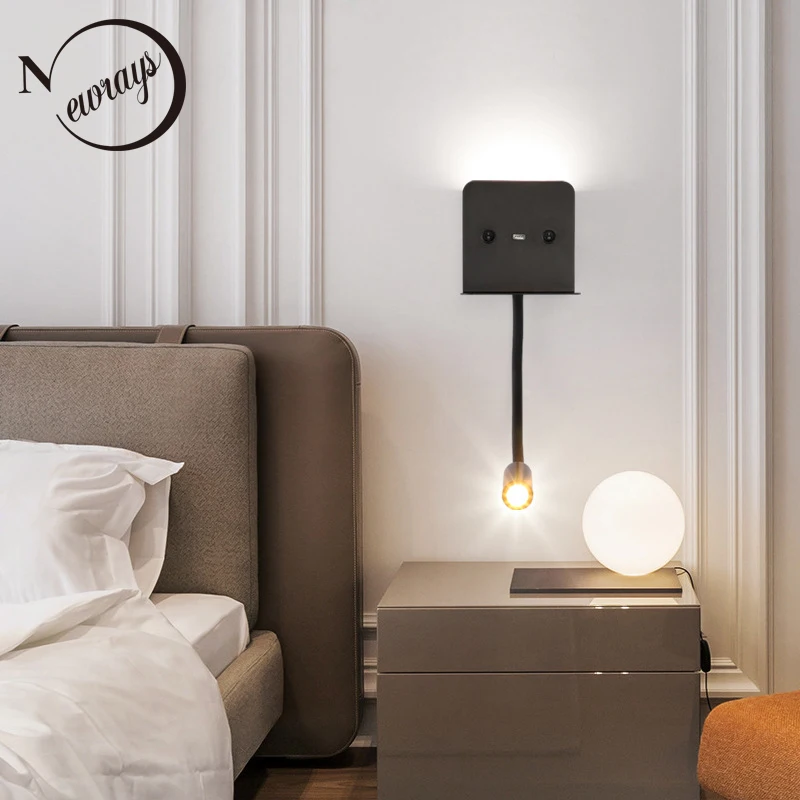 Настенный светильник светодиодный креативный для спальни перезаряжаемый с USB