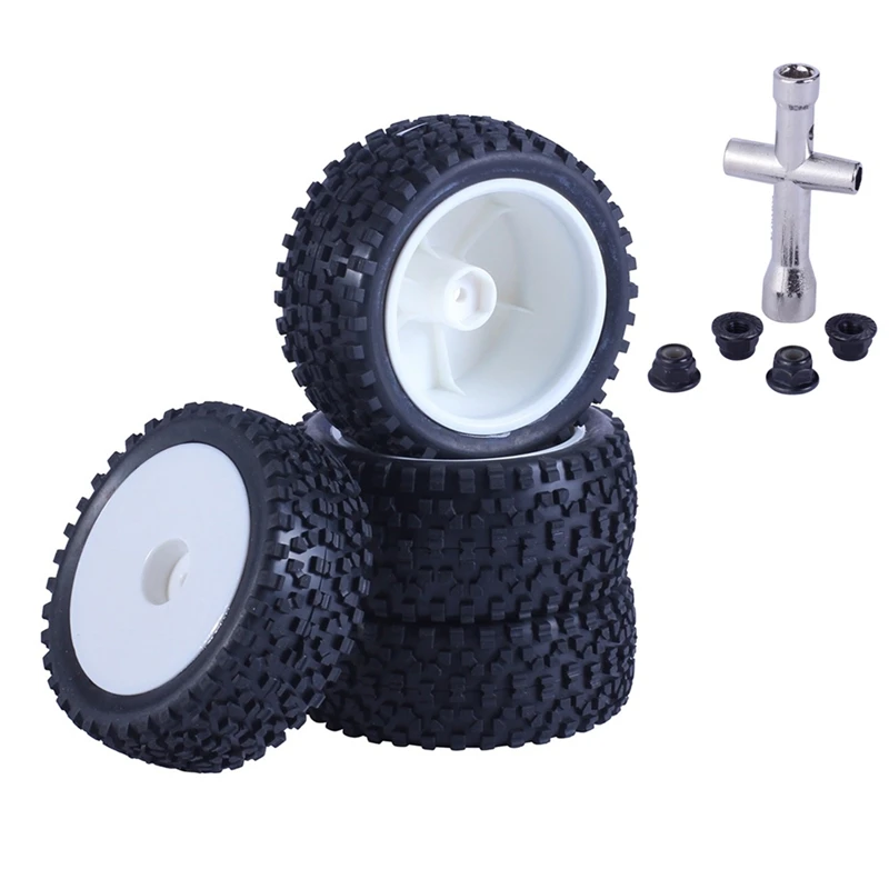 

4Pcs 85Mm Tires Wheel Tyre For Wltoys 144001 124019 104001 RC Car Upgrade Parts 1/10 1/12 1/14 Scale Off Road Buggy