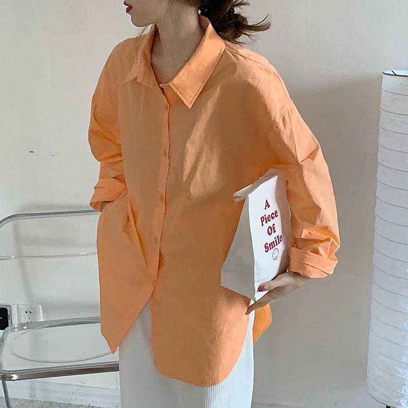 

2021 New Spring Autumn OL Elegant Minimalist Basic Shirt Women Blouses Floral Work Wear Casual Solid Loose Tops Female