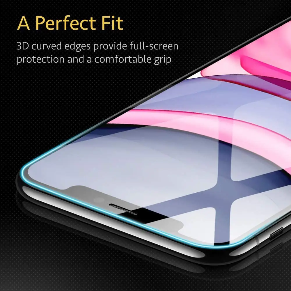 Закаленное стекло с полным покрытием для iphone 11 9H 25D защитная пленка