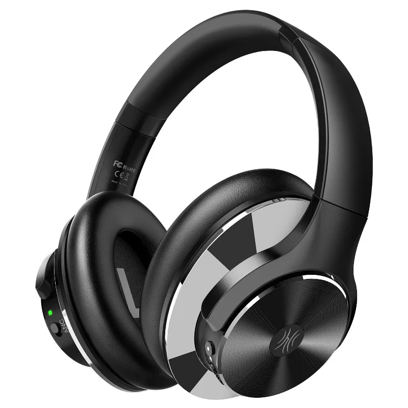 Black Oneodio A10 ANC Bluetooth 5,0, наушники, 40 h, беспроводная гарнитура для телефона, Накладные наушники, активные наушники с шумоподавлением, быстрая зарядка - Цвет: Black