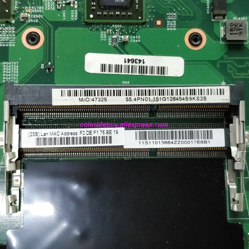 Genuine 11S11013664 48.4PN01.011 48.4PN01.021 w E350 CPU Laptop Motherboard for Lenovo B575 B575E Notebook PC enlarge
