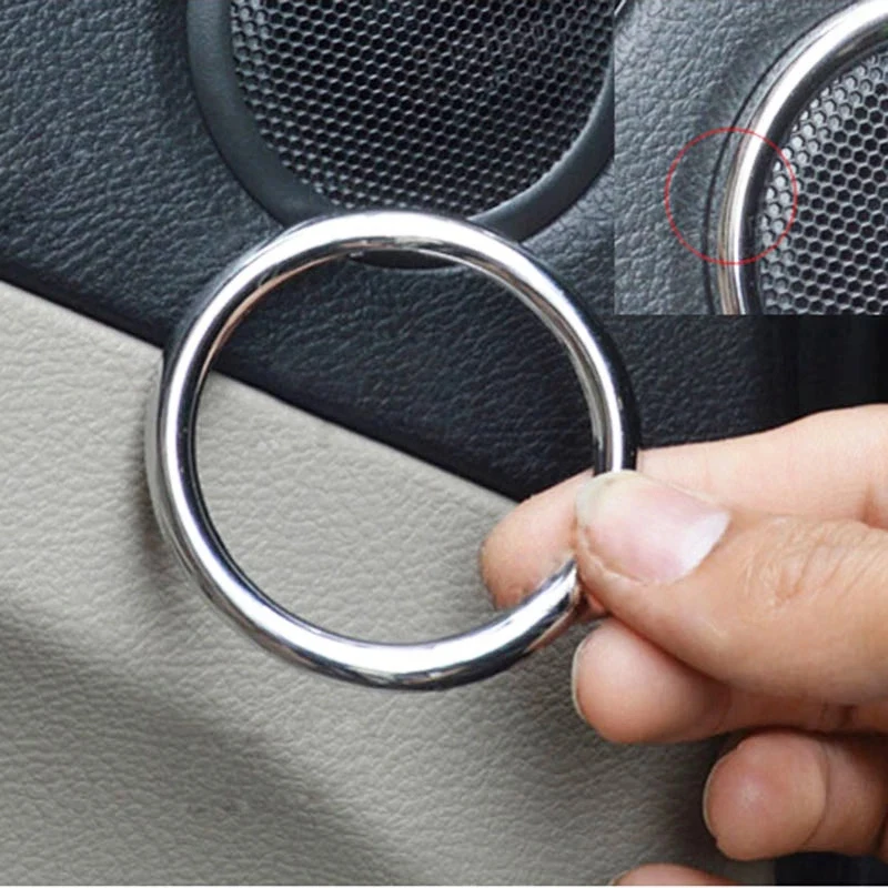 

6Pcs/Set Chrome Car Interior Speaker Horn Frame Trim Decoration Ring for Nissan Qashqai 2013 2014 2015 2016 2017 2018
