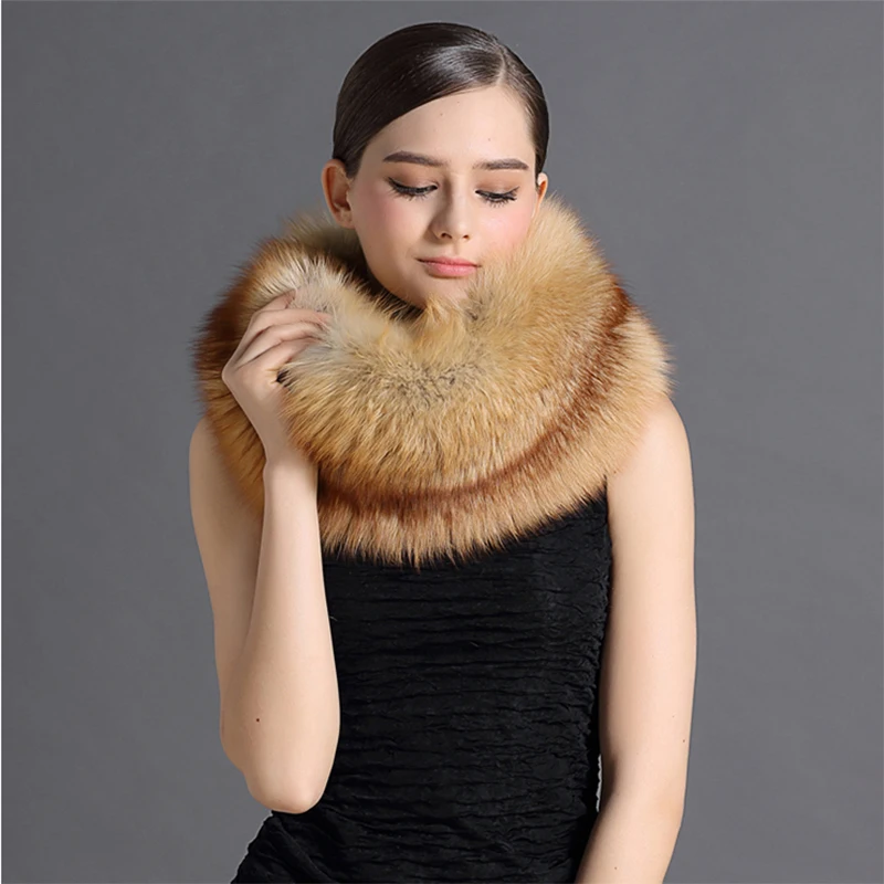 Шарф женский из натурального Меха чернобурки rf2029 |