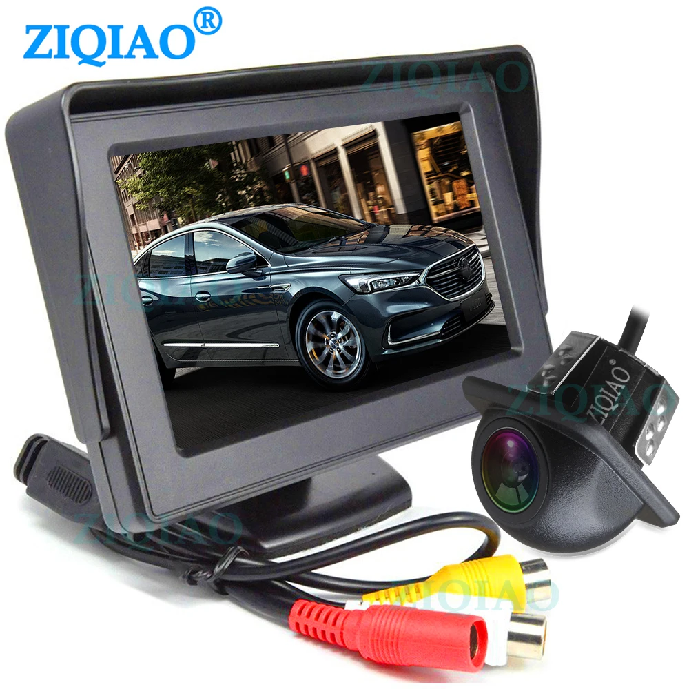 ZIQIAO 4 3 дюймовый ЖК монитор парковки с HD камерой заднего вида опционально