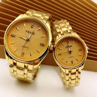 new watch manufacturer mens trend diamond gold night light steel belt couple mens watch wholesale