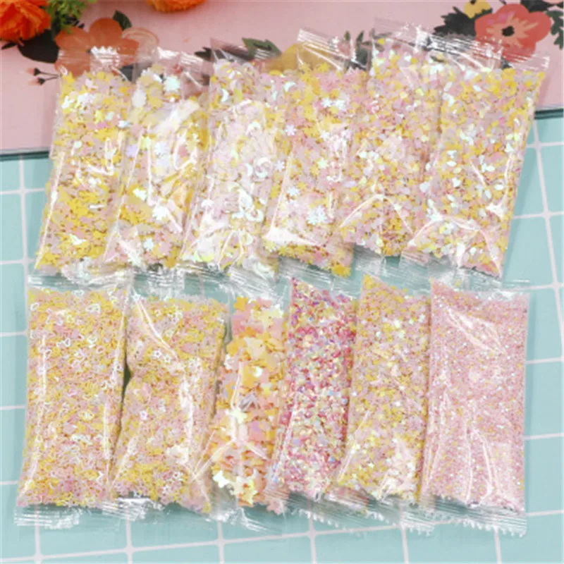 12 видов блесток наполнитель для прозрачных/пушистых слизи коробка игрушки детей
