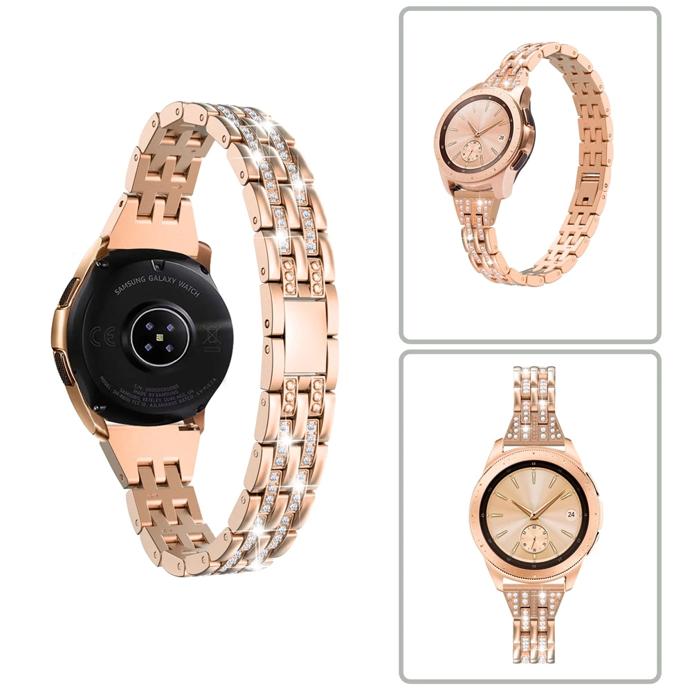 Toyouths металлический кристалл Алмазный ремешок для samsung Galaxy Watch 42 мм браслет женский ремешок для Galaxy Watch Active2 40 мм