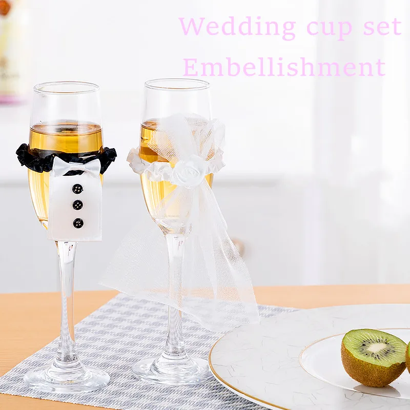 50 шт./25 пар Свадебные украшения Брак невеста и жених кружки винного цвета