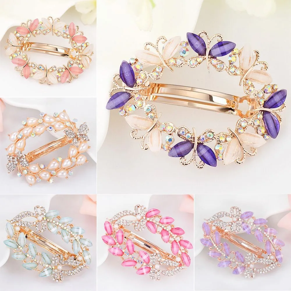 Новые хрустальные стразы заколки для волос женщин и девушек зажимы с бабочками