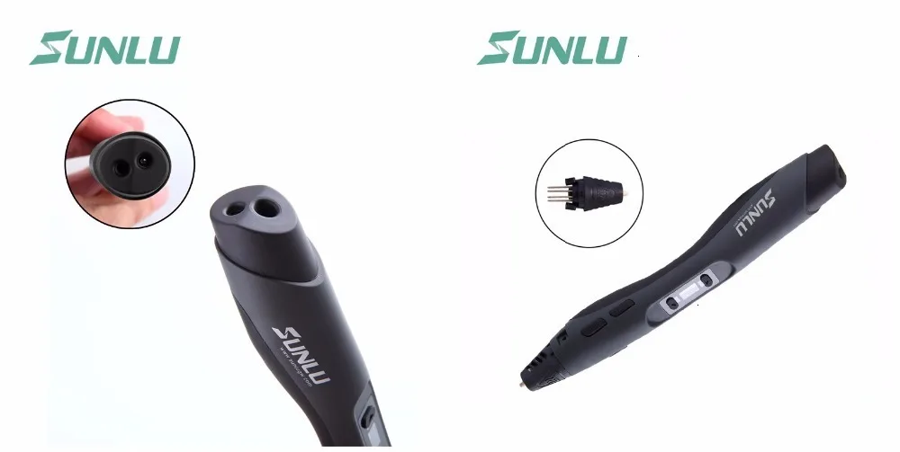 Sunlu 3d каракули ручка с светодиодный экран с 2 мешками нити регулируемая температура безопаснее и легче Diy каракули-черный