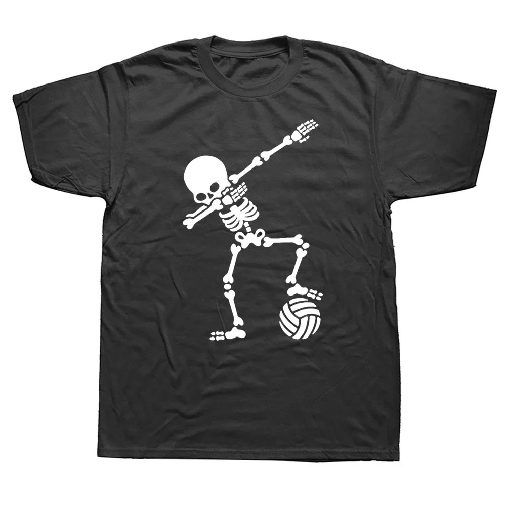 

Funny Dab Dabbing Skeleton Volleyball T Shirts Cotton Streetwear Short Sleeve O-Neck Harajuku Oversized T-shirt Mens Clothing