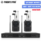 Phenyx Pro PTM-22 UHF Mono Dual Wireless in Ear Monitor System с набором для крепления в стойке (500 МГц) левыйправый выход 2X50 частот
