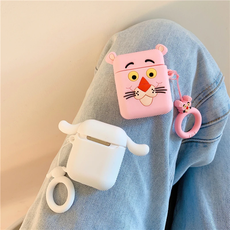 Мягкий силиконовый чехол для Airpods, милый мультяшный чехол для Apple Air Pods, чехол для наушников, адаптер, беспроводной кейс для bluetooth-гарнитуры