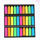 Стикеры флуоресцентные цветные бумажные для заметок, 200 листов, стикеры для закладка для заметок, принадлежности для офиса и школы