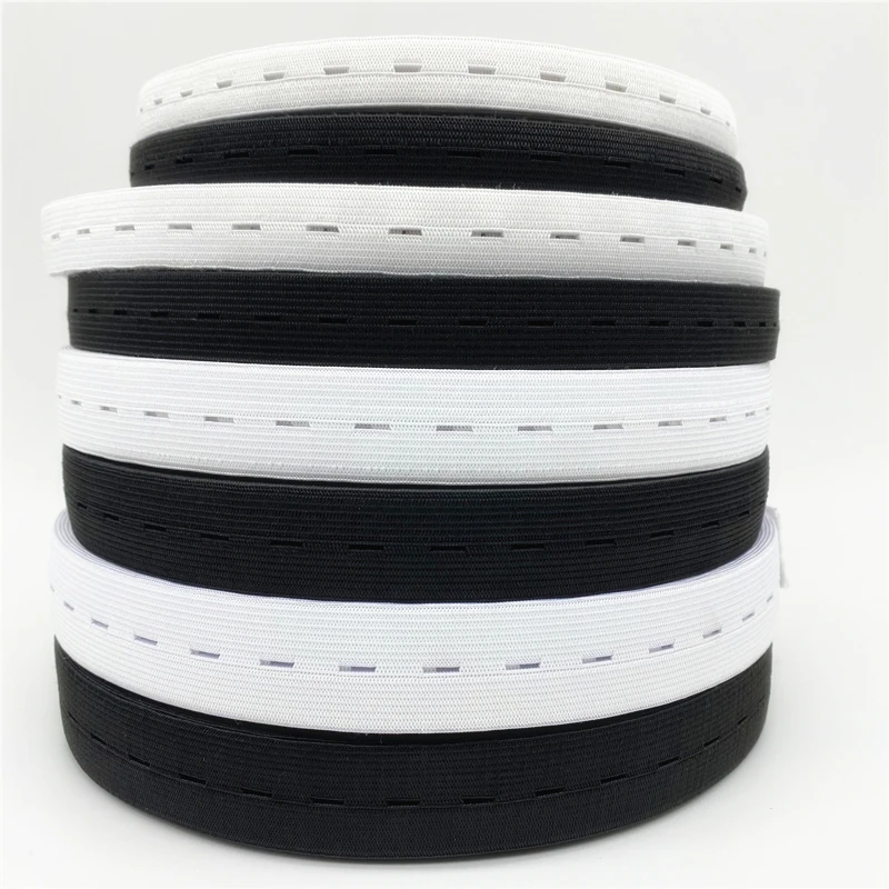 Резинка для шитья вязаная с отверстием пуговицы 2 ярдов/партия 15/20/25/30 мм | Дом и