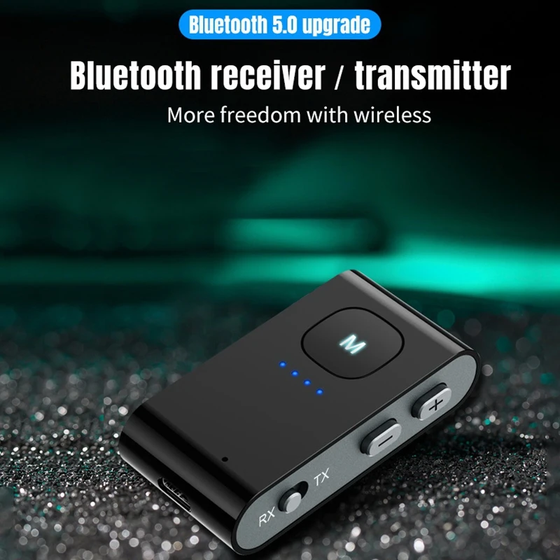 

Bluetooth 5,0 аудио приемник передатчик 3,5 мм разъем беспроводной дисплей питания адаптер с зажимом Поддержка TF карты
