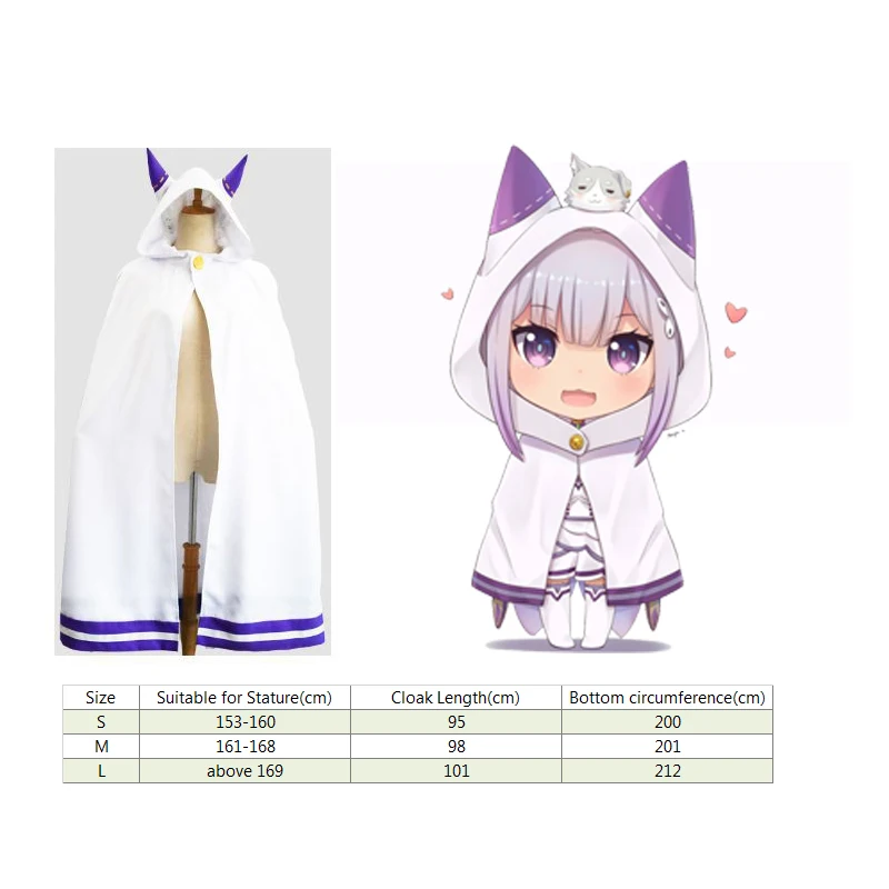 Anime Emilia Cosplay Costume Re Zero Kara Hajimeru Isekai Seikatsu Death or Kiss Cos Different World Life From Scratch |